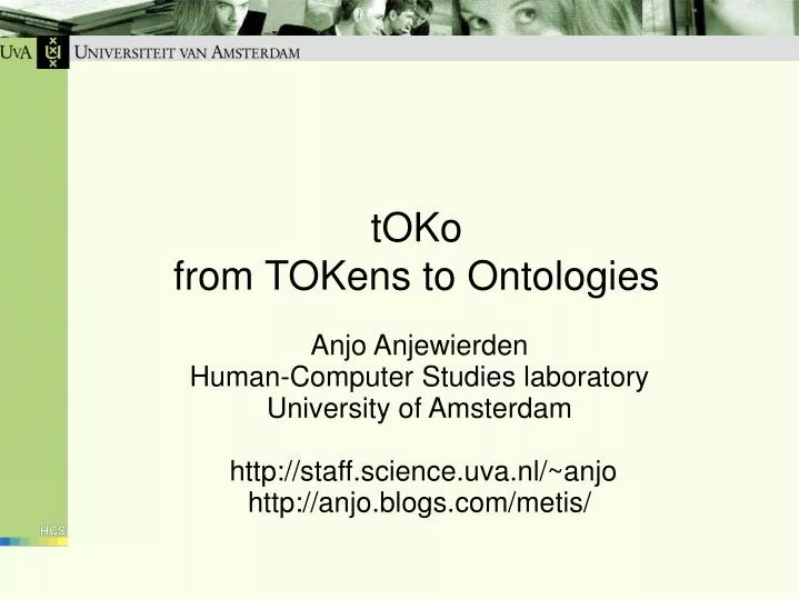 toko from tokens to ontologies