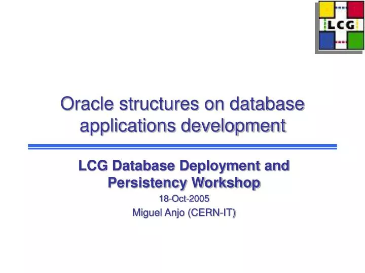 oracle structures on database applications development