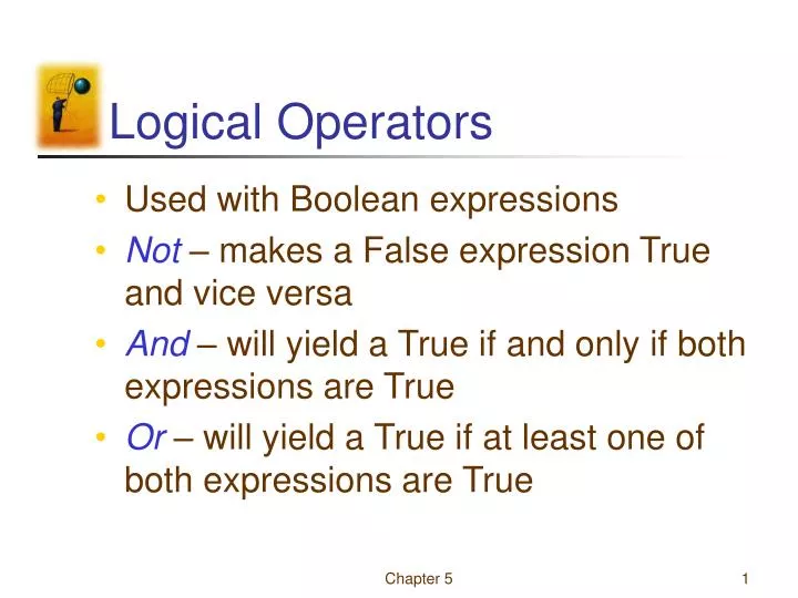 logical operators