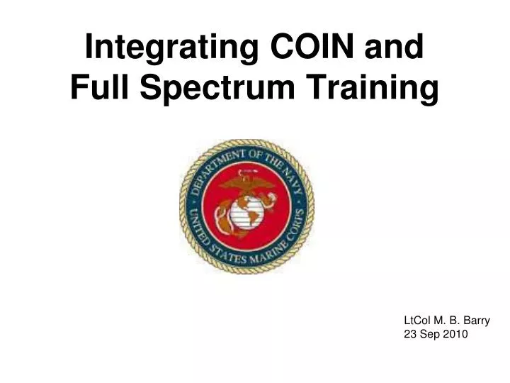 integrating coin and full spectrum training