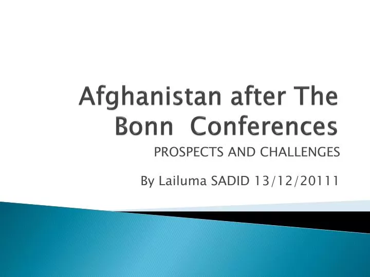 afghanistan after the bonn conferences