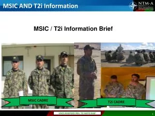 MSIC AND T2i Information