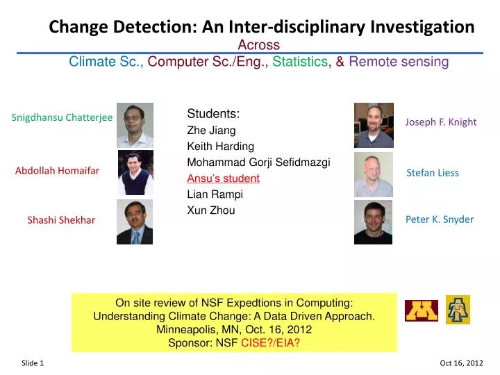 change detection an inter disciplinary investigation
