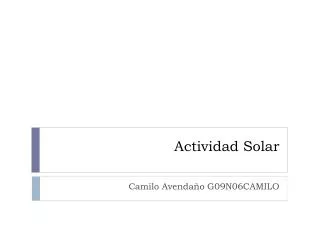 actividad solar