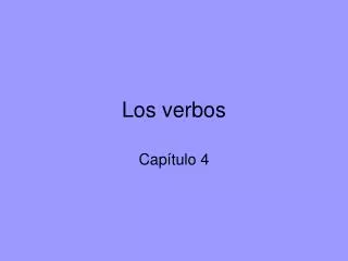 los verbos