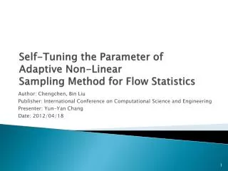 Self-Tuning the Parameter of Adaptive Non-Linear Sampling Method for Flow Statistics