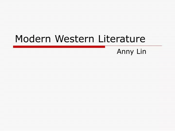 modern western literature