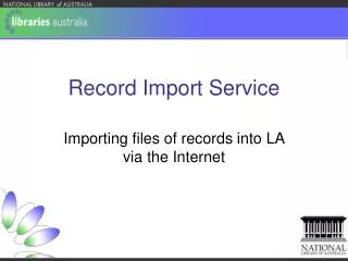 Record Import Service