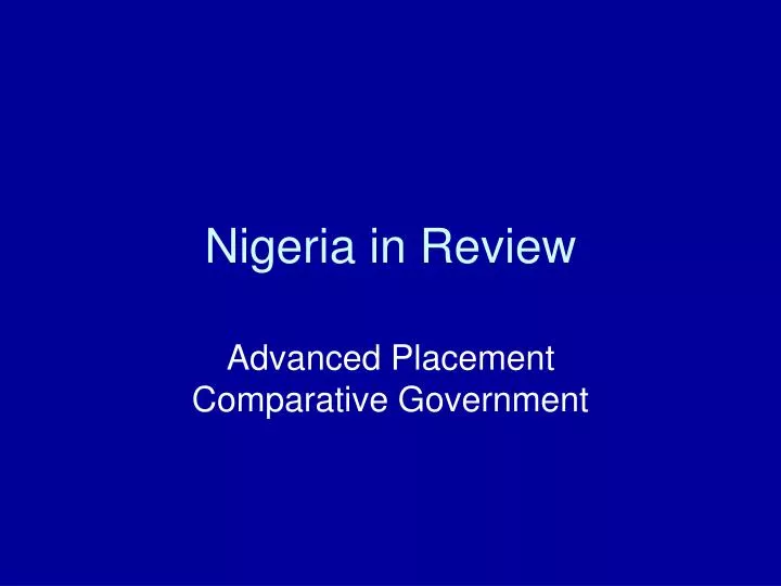 nigeria in review