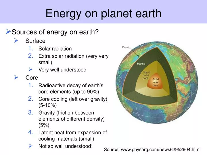 energy on planet earth