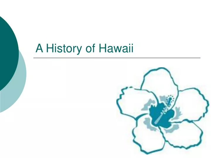 a history of hawaii