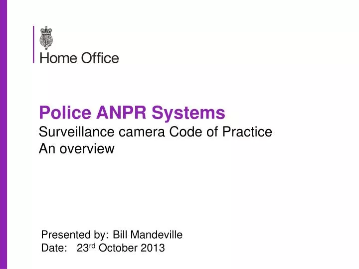 police anpr systems surveillance camera code of practice an overview