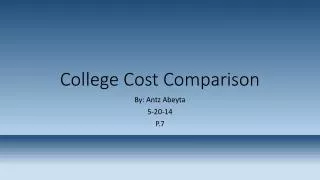 College Cost Comparison