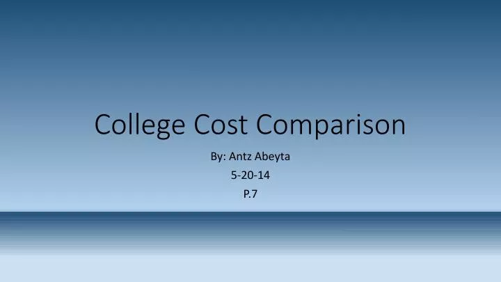 college cost comparison