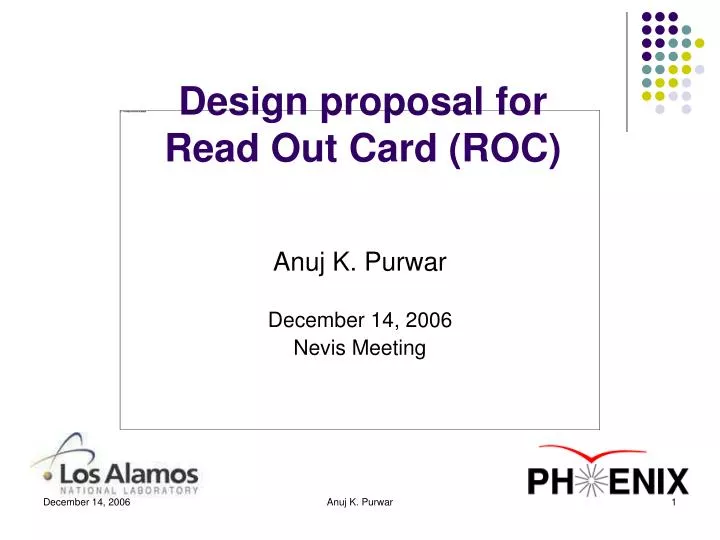 design proposal for read out card roc