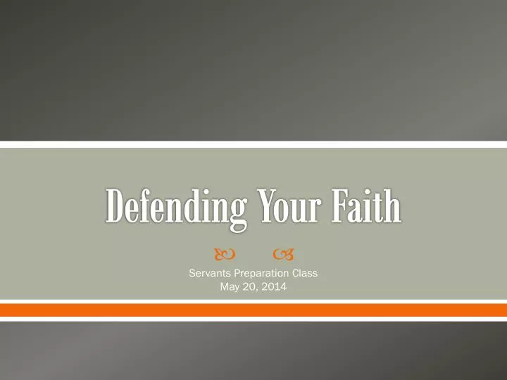 defending your faith