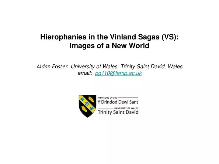 hierophanies in the vinland sagas vs images of a new world