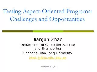 Testing Aspect-Oriented Programs: Challenges and Opportunities