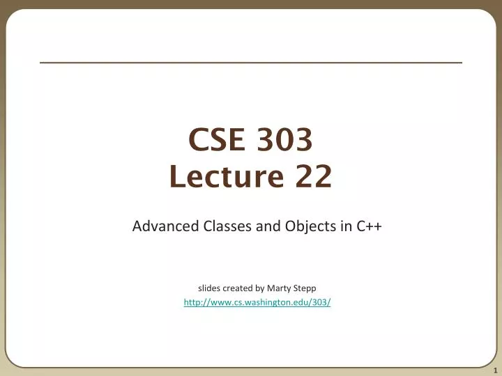 cse 303 lecture 22