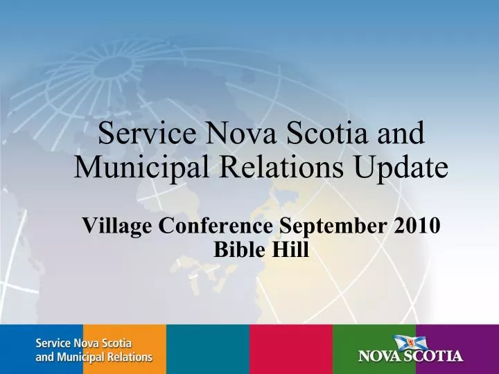 service nova scotia and municipal relations update