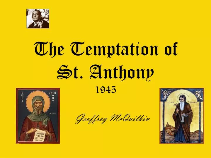 the temptation of st anthony 1945