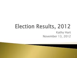 Election Results, 2012