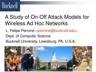 A Study of On-Off Attack Models for Wireless Ad Hoc Networks