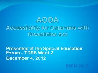 AODA Accessibility for Ontarians with Disabilities Act