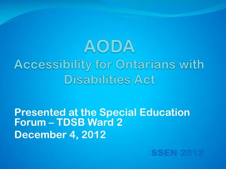 aoda accessibility for ontarians with disabilities act