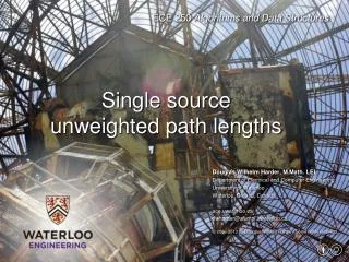 Single source u nweighted path lengths