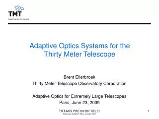 Adaptive Optics Systems for the Thirty Meter Telescope