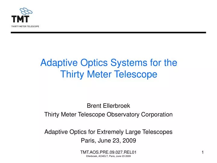 adaptive optics systems for the thirty meter telescope