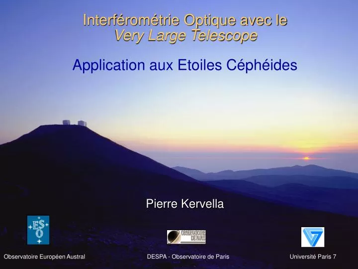 interf rom trie optique avec le very large telescope