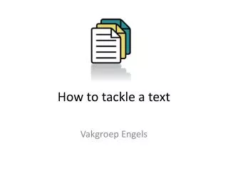 how to tackle a text
