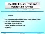 The CMS Tracker Front End Readout Electronics - slide 1