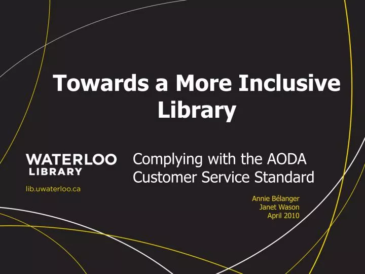 towards a more inclusive library
