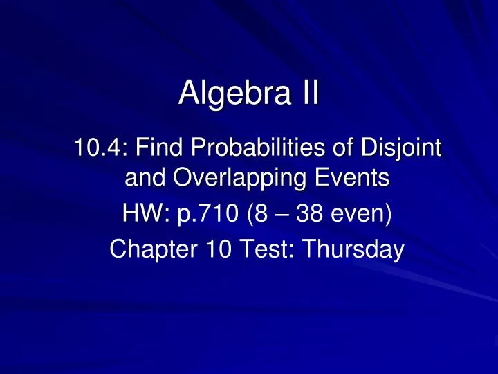algebra ii