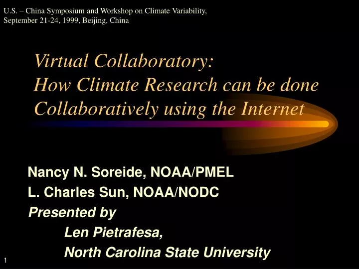 virtual collaboratory how climate research can be done collaboratively using the internet