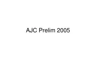AJC Prelim 2005