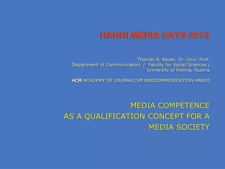 media competence as a qualification concept for a media society