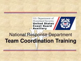 National Response Department Team Coordination Training