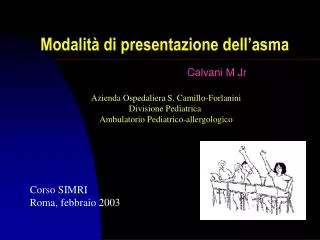 modalit di presentazione dell asma