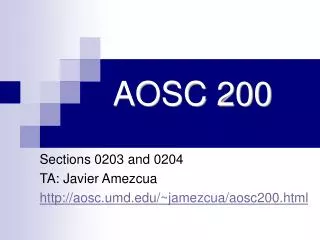 AOSC 200