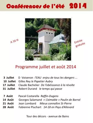 conf rences de l t 2014