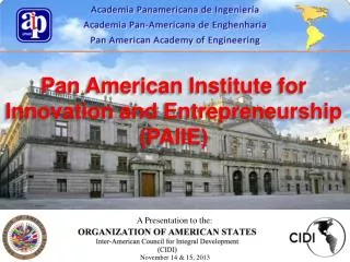 Pan American Institute for Innovation and Entrepreneurship (PAIIE )
