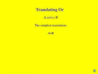 Translating Or