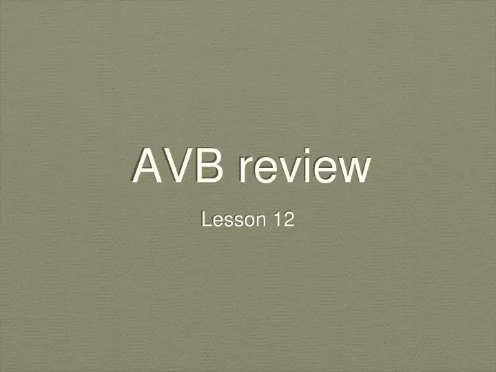 avb review