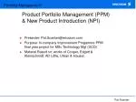 Product Portfolio Management (PPM) 	&amp; New Product Introduction (NPI) - slide 1