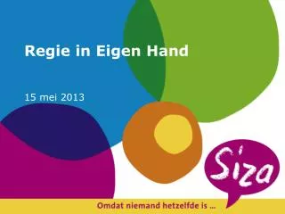 regie in eigen hand