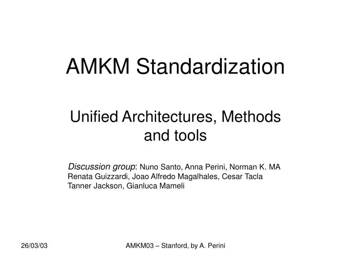 amkm standardization